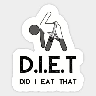 DIET Did I Eat That Weight Loss Sticker